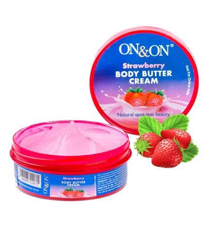 ON&ON Strawberry BODY BUTTER CREAM | Shea Butter, Strawberry Extracts | All Skin Types - 100g