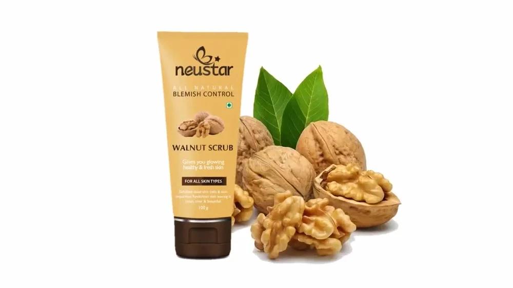 Neustar All-Natural Blemish Control Walnut Scrub - 100g | For All Skin Types | Glowing and Healthy Skin