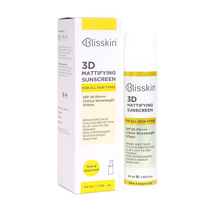 Blisskin 3D Mattifying Sunscreen SPF 50 PA+++ - 50ml