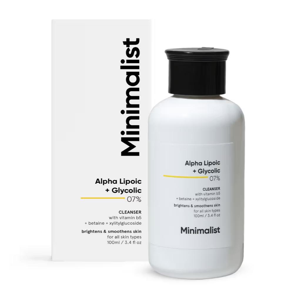 Minimalist 7% ALA & AHA Brightening Cleanser - 100ml