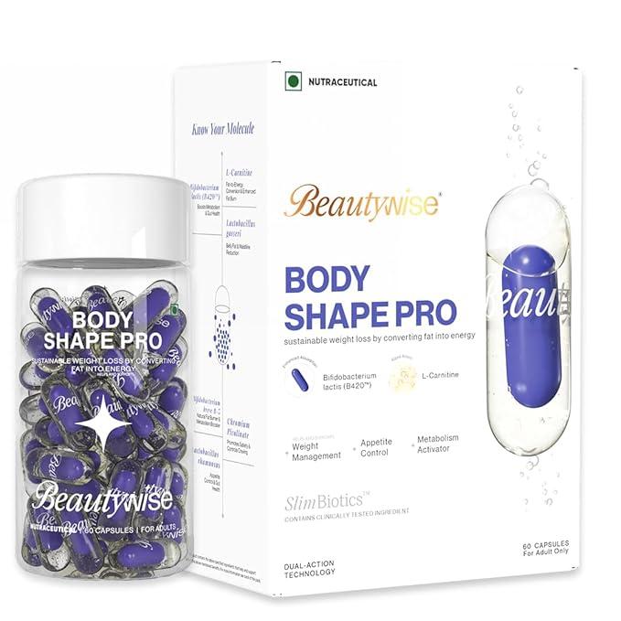 Beautywise Dual Action Body Shape – Weight Management Supplement (60 Capsules) Supports Fat Metabolism, Energy & Digestive Health