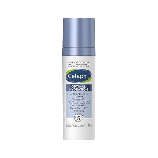 Cetaphil Optimal Hydration Lightweight Serum | Fast absorbing | Hyaluronic Acid, Blue Daisy extract, Vitamin B5- 30 ml