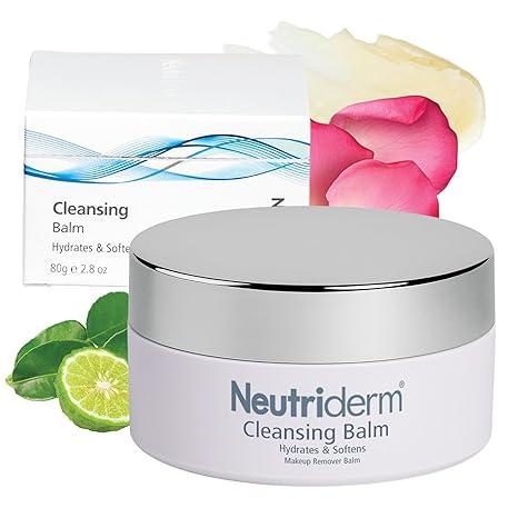 NEUTRIDERM Cleansing Balm – Hydrating Makeup Remover Balm & Oil Based Cleanser with Vitamin E & Ceramides for Soft, Radiant Skin | All Skin Types - 80 gm