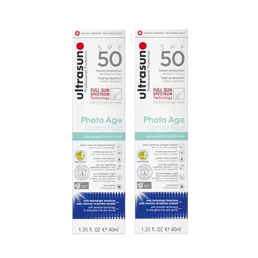 Ultrasun Photo Age Control Fluid Sensitive Skin Sunscreen SPF 50 PA++++ – 40 ml | Lightweight Daily Sunscreen | High UVA Protection | Ideal for Sensitive & Acne-Prone Skin