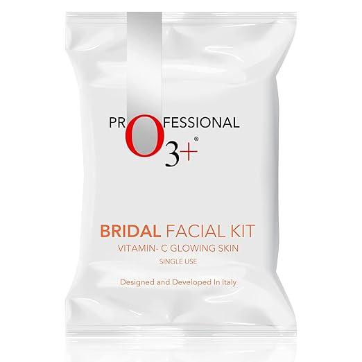 O3+ Bridal Facial Kit Vitamin C for Glowing Skin and Radiant Complexion Suitable for All Skin Types (44g + 103ml, Single Use) - 1 Kit
