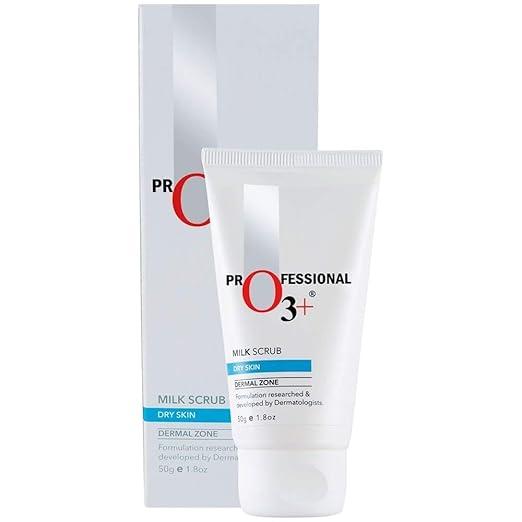O3+ Milk Scrub Enriched with Macadamia Nuts Extracts for Clean & Bright Complexion – 50 gm 