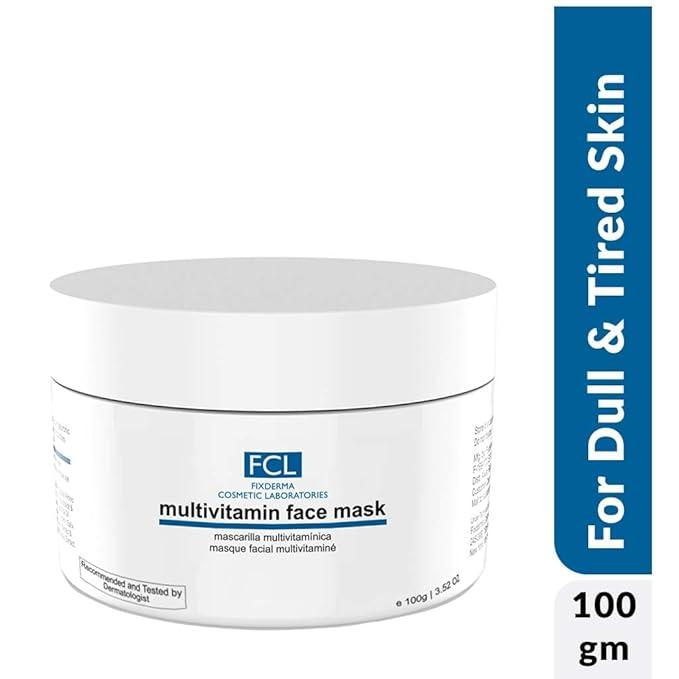 FIXDERMA COSMETIC LABORATORIES Multivitamin Face Mask Enriched With Vitamins | Improves Skin Texture & Dullness | Nourishing Face Mask | Youthful Glowing Skin| Paraben And Sulphate Free - 100gm