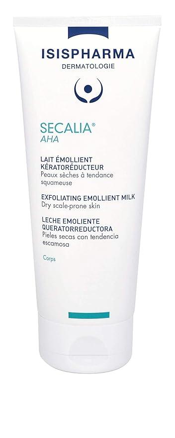 Isispharma Secalia AHA Exfoliating Emollient Milk – 200ml | Gentle Exfoliating & Hydrating Body Milk for Smoother, Softer Skin