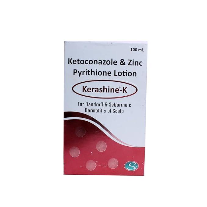 Kerashine-K - Bottle of 100ml Lotion with Ketoconazole and Zinc Pyrithione