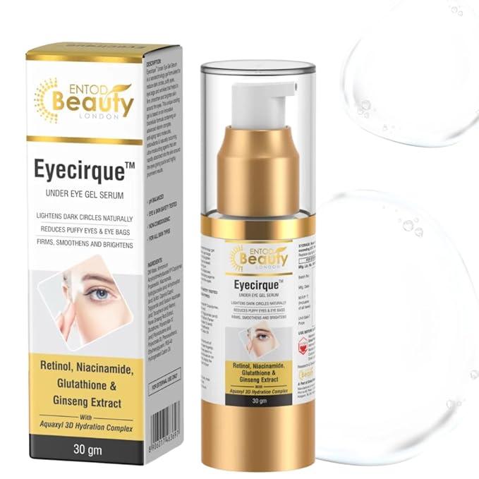 Eyecirque Under Eye Gel for Dark Circles for Women and Men | With Retinol Niacinamide Under Eye Gel to Reduce Dark Circles, Puffiness & Wrinkles - 30 gm
