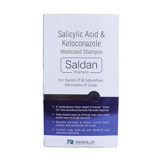 Saldan Shampoo – Anti-Dandruff Medicated Shampoo with Ketoconazole 2% & Salicylic Acid 2% – 100 ml