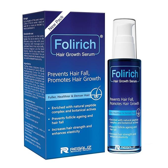 Folirich Hair Growth Serum – Reduces Hair Fall & Promotes Fuller, Thicker, Healthier Hair – 60 ml