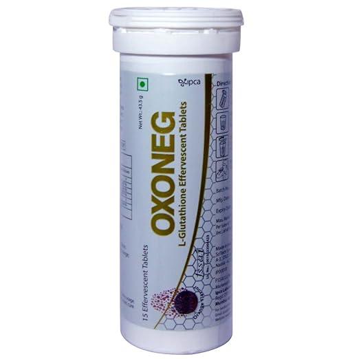 Oxoneg L-Glutathione Effervescent Tablet | For Stomach Care | Orange Flavour | 15 Tablets