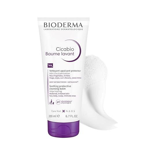 Bioderma Cicabio Baume Lavant | 200 ml  Soothing Cleansing Balm for Weakened, Irritated & Healing Skin