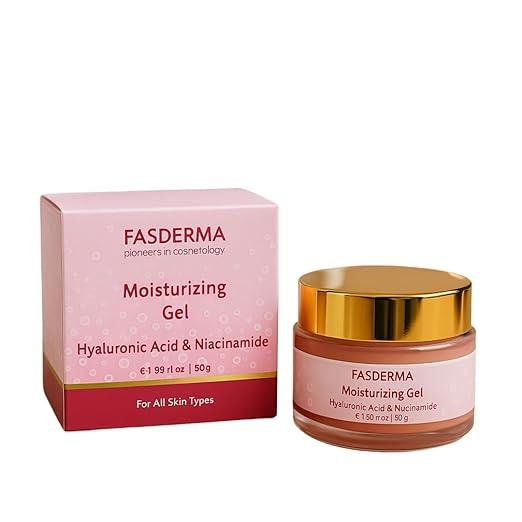 Fasderma Moisturizing Gel with Niacinamide & Hyaluronic Acid – 50 gm | Lightweight Hydration for Soft, Radiant Skin