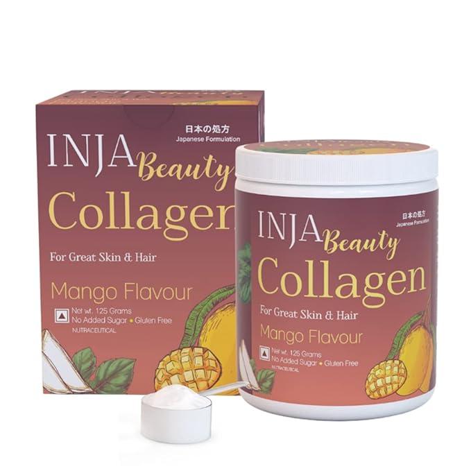 INJA Beauty Marine Collagen Powder – Mango Flavour - 125 gm