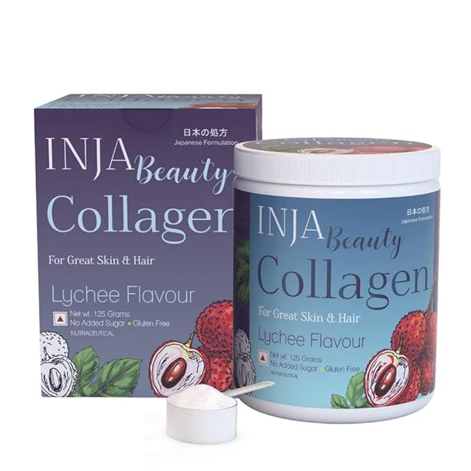 INJA Beauty Marine Collagen Powder – Lychee Flavour - 125gm
