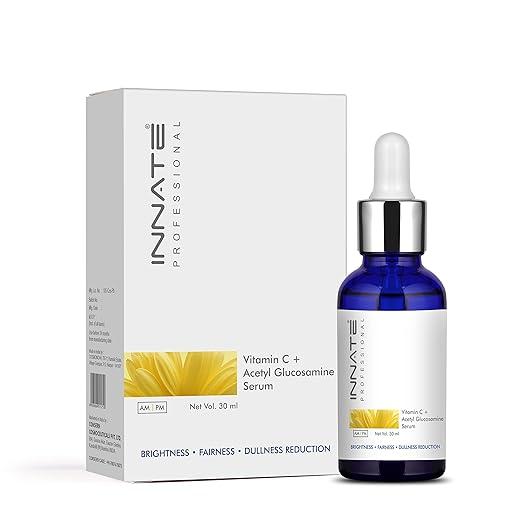 INNATE Vitamin C Face Serum with Acetyl Glucosamine – 30 ml | Brightening & Pigmentation Control Serum for Glowing Skin
