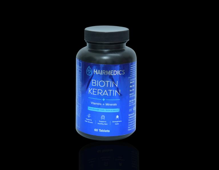 Yumedics Hairmedics Biotin + Keratin Vitamins & Minerals Nutraceutical Tablets | 30 Tablets