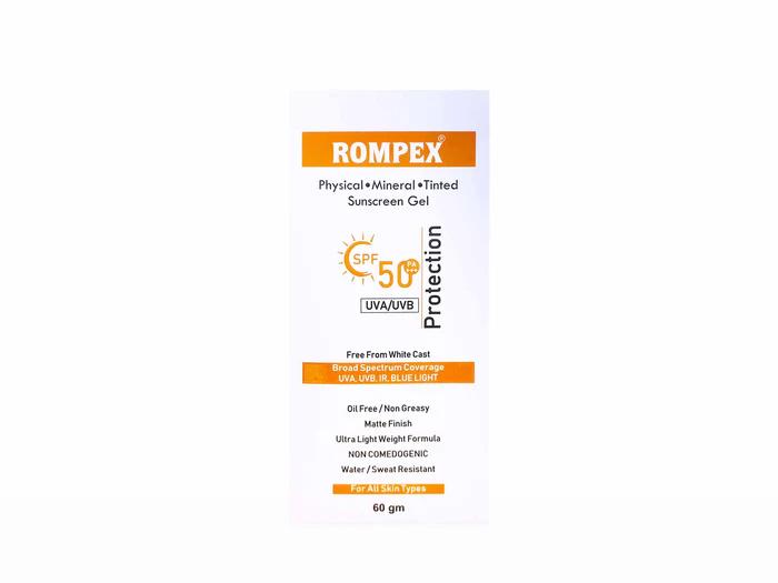 Rompex Tinted Sunscreen Gel SPF 50 PA+++ – 50 gm