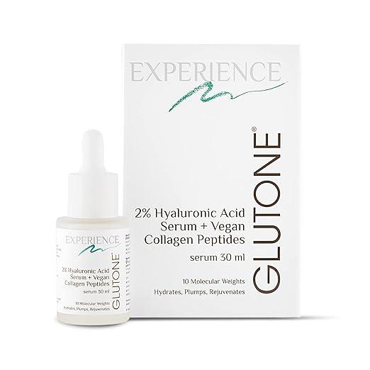 Glutone 2% Hyaluronic Acid Serum with Vegan Collagen Peptide | 30 ml