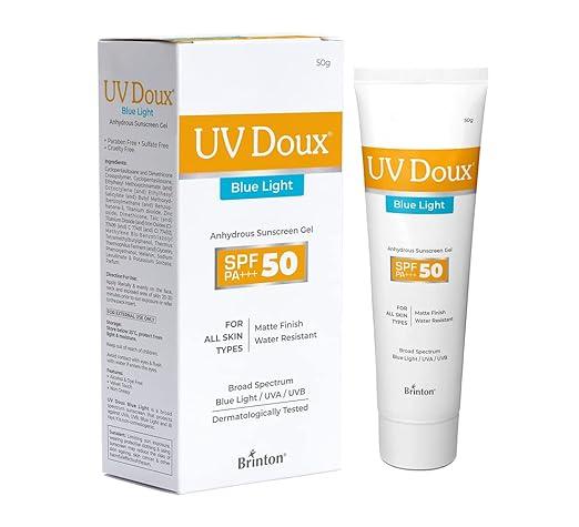 UV Doux Blue Light Tinted Sunscreen Gel SPF 50 PA+++ – 50 gm