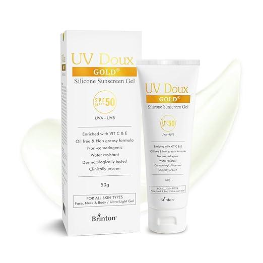 UV Doux Gold Sunscreen Gel SPF 50 PA+++ – 100 gm