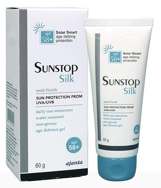 Sunstop Silk Matte Finish Sunscreen Gel SPF 58 – 60 gm