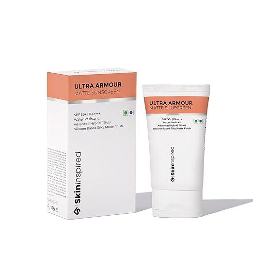 SkinInspired Ultra Armour Silicone Gel Sunscreen SPF 50+ PA++++ – Broad Spectrum, Lightweight & Water-Resistant | For All Skin Types - 50 gm