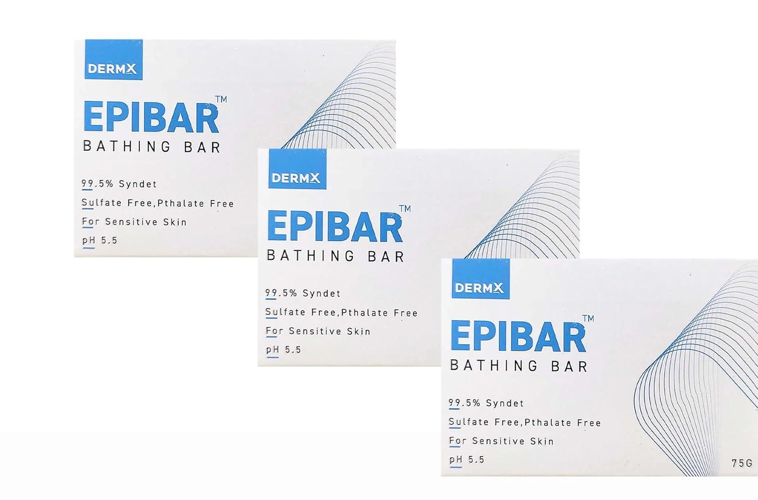 Dermx Epibar Bathing Bar 75gm - (Pack Of 3)