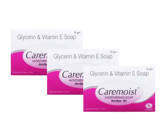 Surecare Pharma Caremoist Glycerin & Vitamin E Moisturising Soap (75 g)