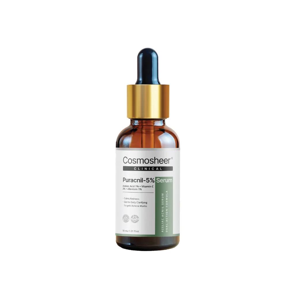 Cosmosheer Niacinamide Puracnil-5% Serum – 50ml | Blemish Control, Pore-Refining & Brightening