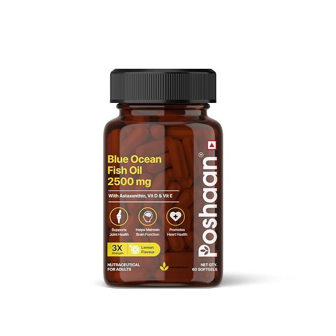 Blue Ocean Omega-3 Fish Oil 2500mg | Triple Strength Omega-3 Softgels
