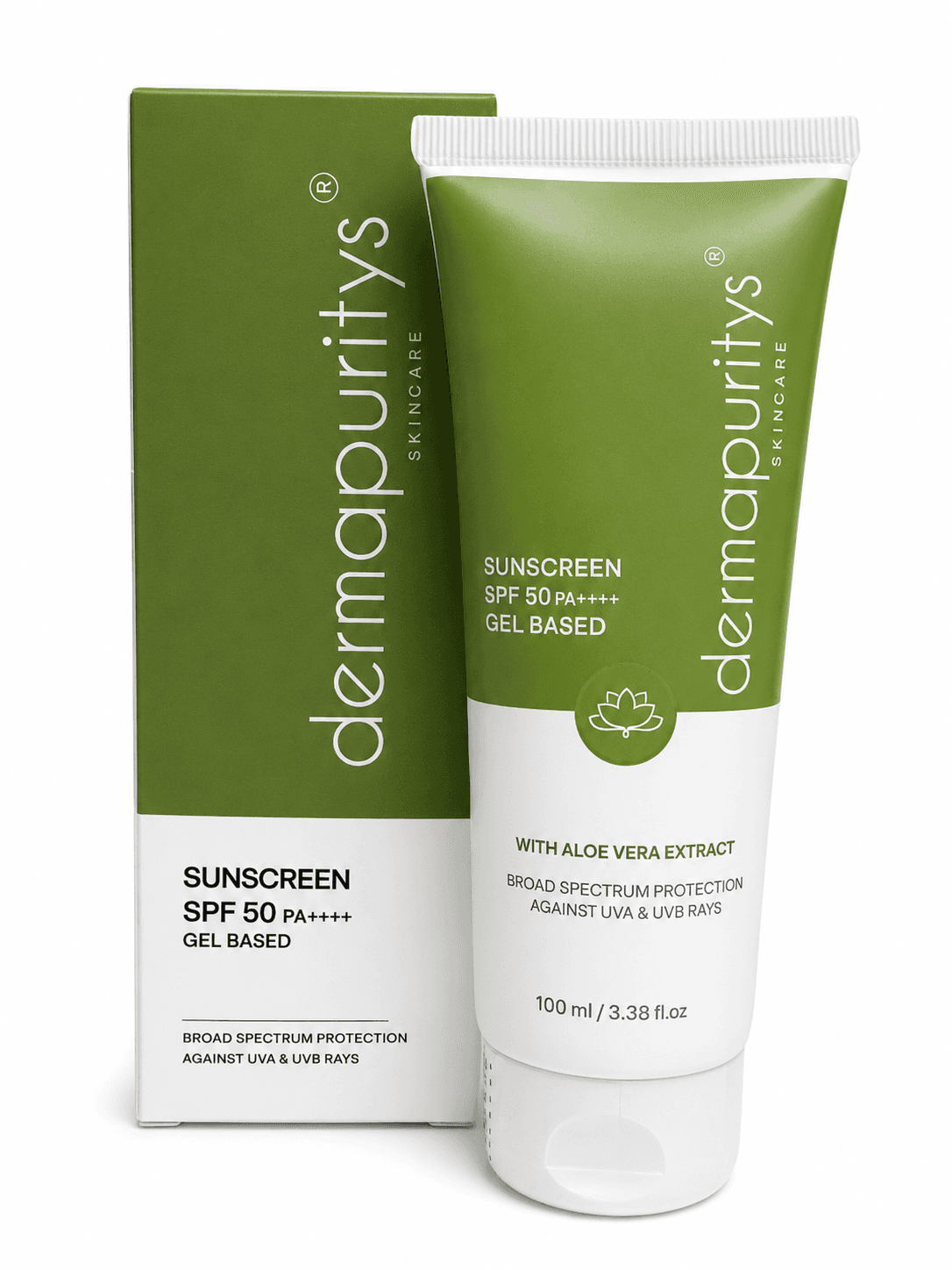 Dermapuritys Sunscreen SPF 50 PA++++ Gel Based with Aloe Vera Extract (100 ml)