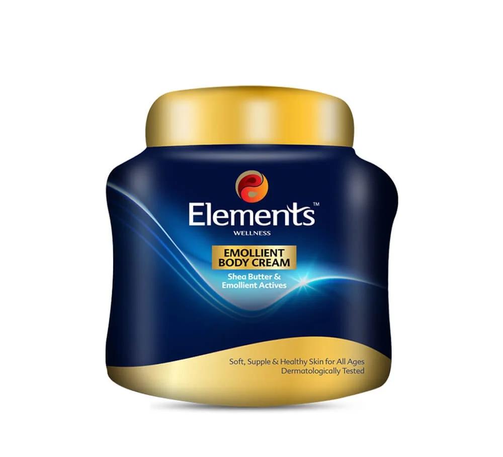 Elements Wellness Emollient Body Cream Shea Butter | For Men & Women | For All Skin Types - 200ml