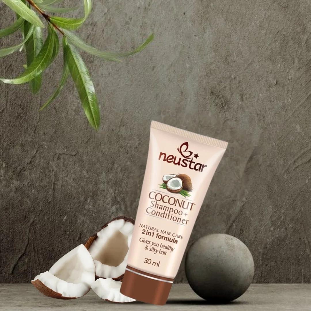 Neustar Coconut Shampoo + Conditioner | For Men & Women | All Hair Types - 30ml (Pack of 10)
