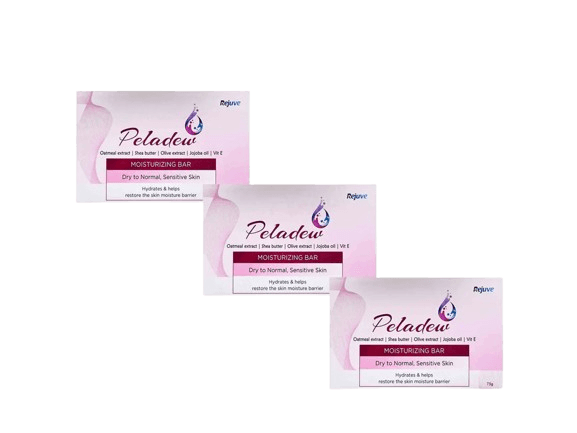Peladew Moisturizing Bar - 75gm Pack of 3