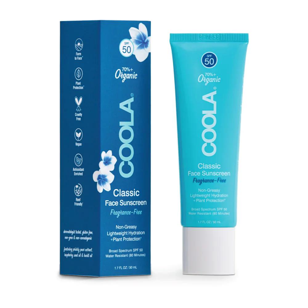 Coola Classic Face Sunscreen SPF 50, Fragrance-Free - 50 ml