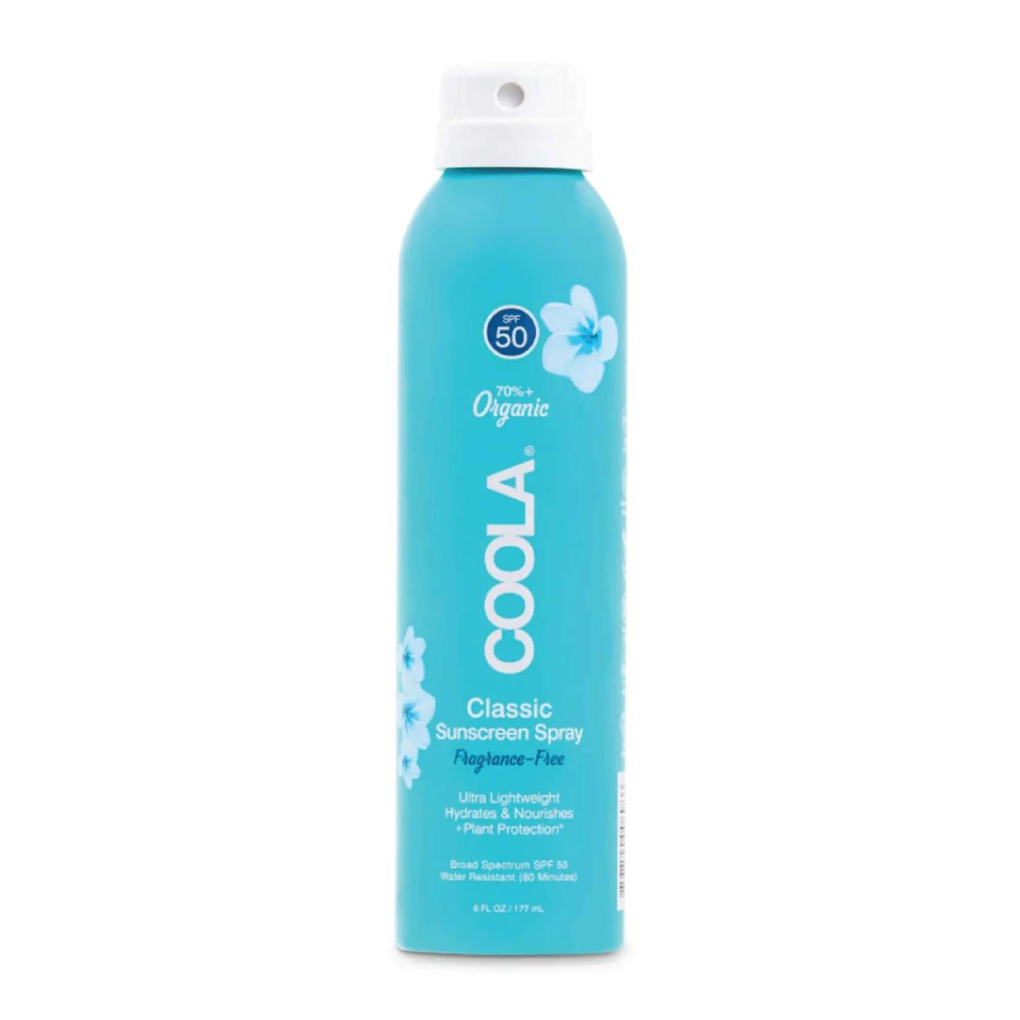 Coola Classic Sunscreen Spray SPF 50, Fragrance Free - 177 ml
