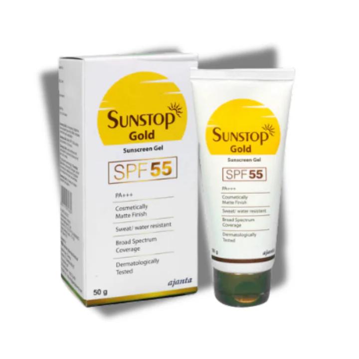 Sunstop Gold Sunscreen Gel SPF 55 PA+++ - 50gm