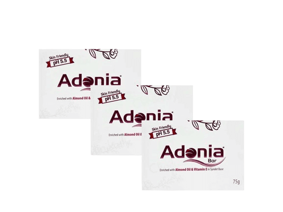 Adonia Intensive Moisturising Bar - 75gm (Pack of 3)