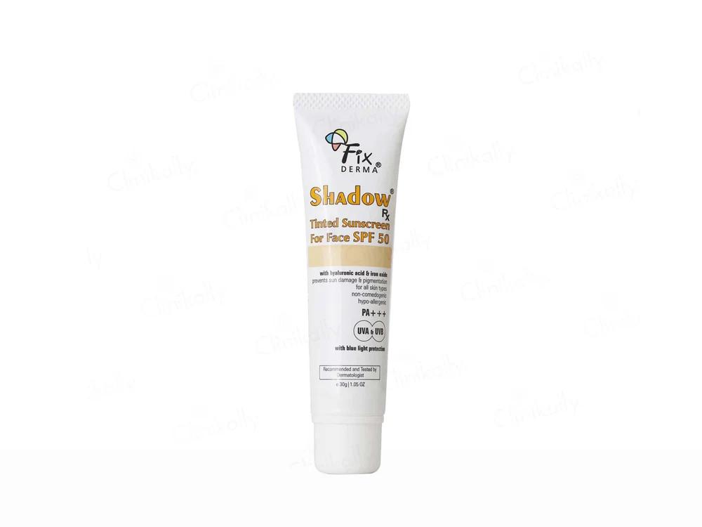Fixderma Shadow Rx Tinted Sunscreen For Face SPF 50 PA+++ - 30gm
