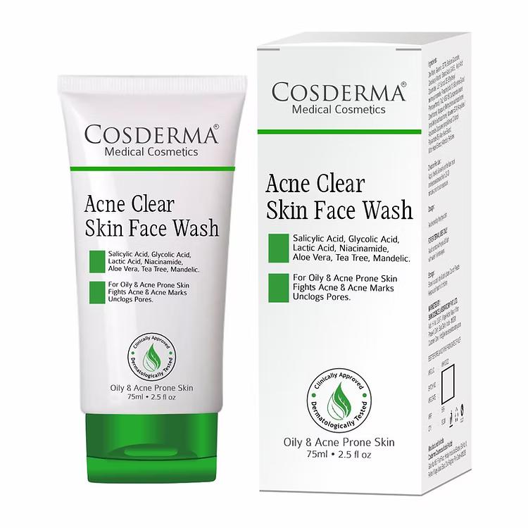 Cosderma Acne Clear Skin Face Wash - 75ml