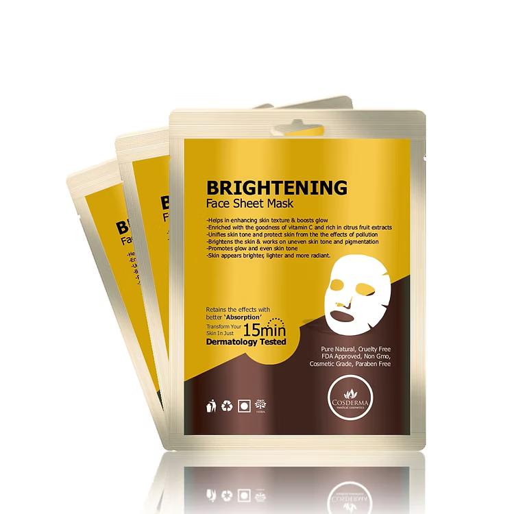 Cosderma Brightening Face Sheet Mask - (Pack of 10)