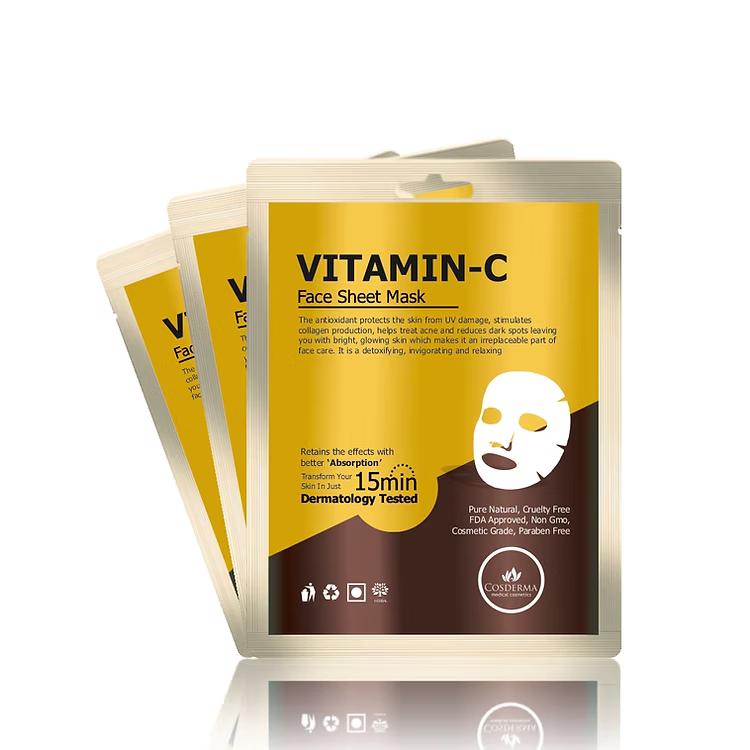 Cosderma Vitamin-C Face Sheet Mask - (Pack of 10)