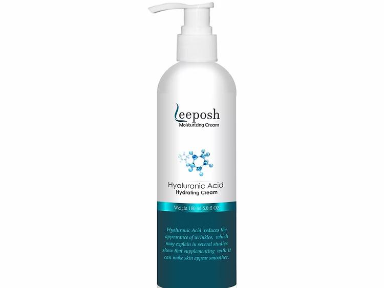 LEEPOSH Hyaluronic Acid Moisturizer Intense Hydrating Anti ageing HA Cream - 180ml
