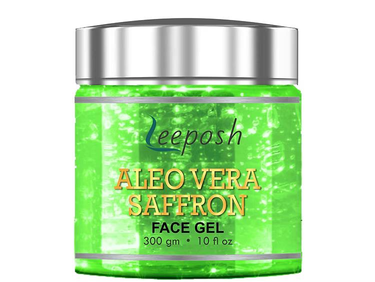 Leeposh Aloe Vera Gel Saffron Gel Anti ageing | Intense Hydration for Skin - 300gm