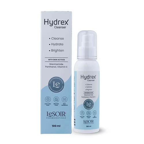 Hydrex Brightening & Hydrating Cleanser – 100 ml | Triple-Action Facial Cleanser for Dull, Dry & Sensitive Skin | Dermatologist-Approved