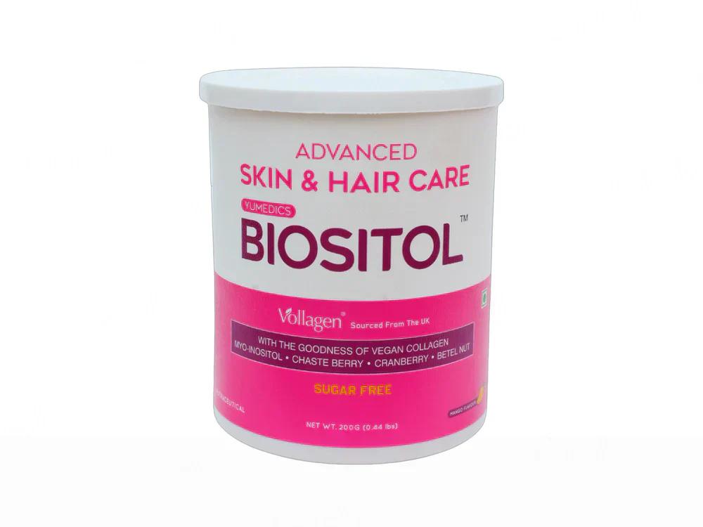 Yumedics Biositol Advanced Skin & Hair Care Vegan Collagen Powder – Mango Flavour | 200 gm