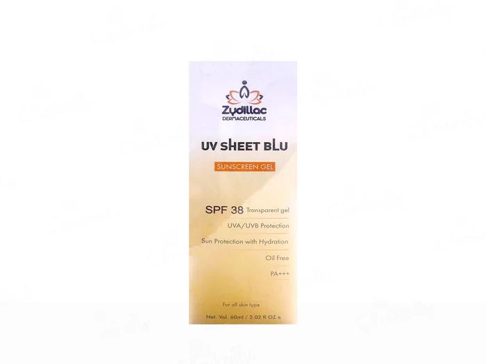 UV-Sheet Blu Transparent Sunscreen Gel SPF 38 PA+++ – 60 ml